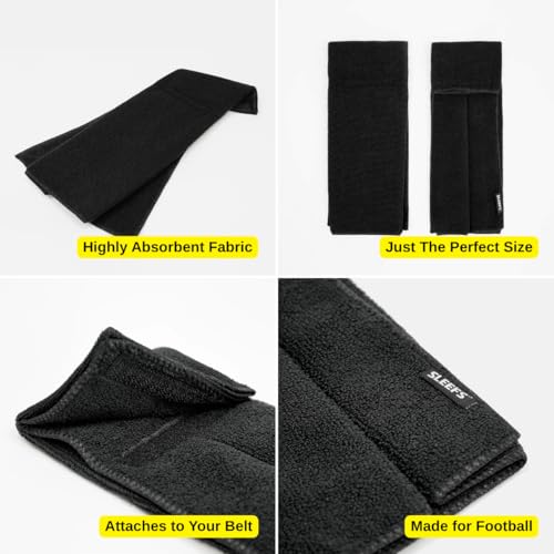 SLEEFS Basic Black Football Towel - color: Basic Black