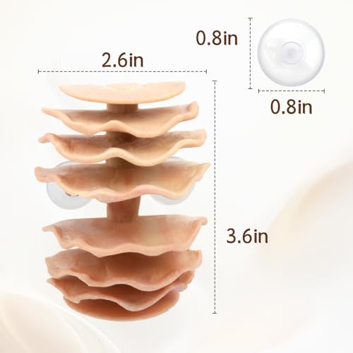 DQITJ Shrimp Hide Aquarium Fish Hideout with Suction Cup Aquarium Fish Cave Hideout Betta Habitat Fish Tank Decoration