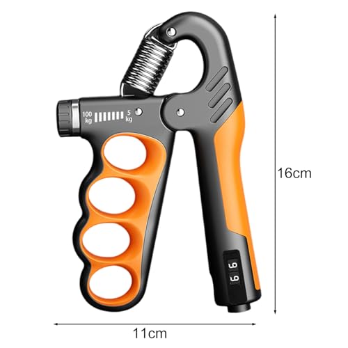 Grip Strength Trainer with Hand Grip Strengthener, Hand Grip Strength Trainer Mechanical Countable 5-100KG Adjustable Men Women Forearm Exerciser Muscle Strengthener Developer Fitness Equipm