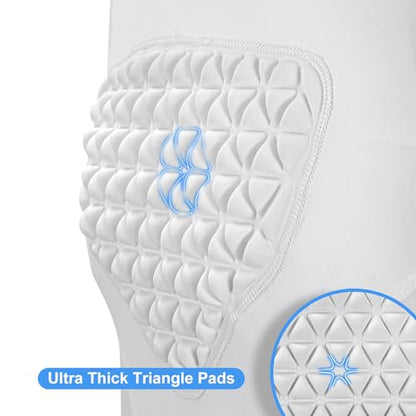 Youth Padded Compression Shirt Baseball Chest Protector Heart Sternum Guard - color: White, size: Small