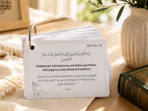 Forty (40) Rabbana Dua Flash Cards Rabbana Dua from the Quran in Arabic English Translation and Transliterations for Muslims