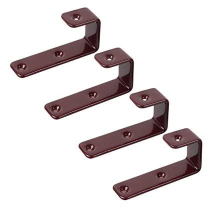 4 Pack Bunk Bed Ladder Hook, Inside 1" Kids Bunk Bed Replacement Hardware, Brown PVC Metal Loft Bed Ladder Hooks, Camper/Rv Bunk Ladder J Hook Brackets with 2 Size Screws (4 Pcak, Brown) - color: Coffee, size: 4 Pack