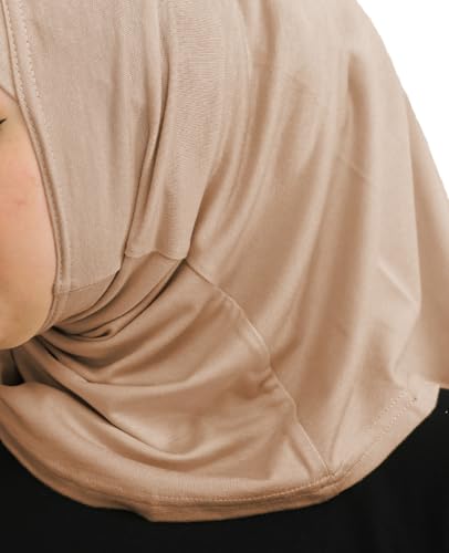 Prien Sport Instant Hijab For Women, Muslim Cotton Turban, Soft Head Scarf, Ready To Wear Hijabs Prayer Clothes, Islamic Wear - color: Deep Mink
