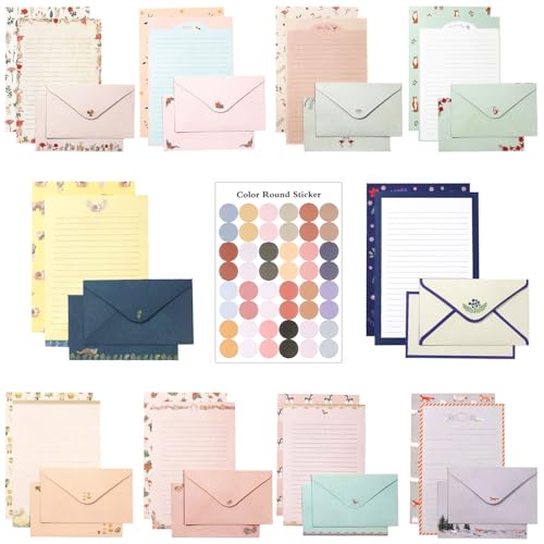 91 Pcs Stationery Paper Envelopes Set - color: Sweet