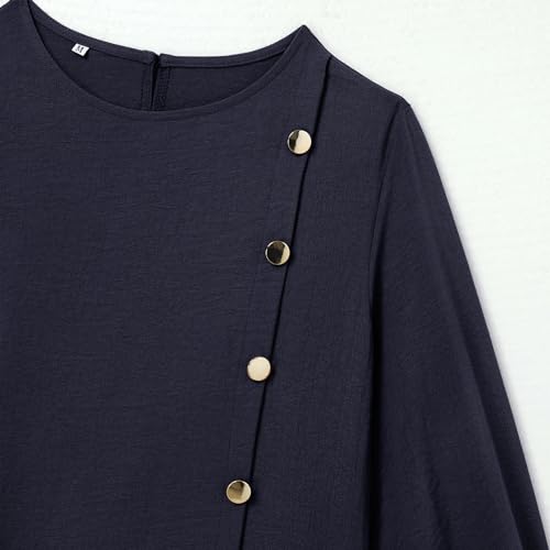 IDOPIP Abaya Dress for Women Muslim Set Long Sleeve Ramadan Islamic Dress Shirt with Pants 2PCS Dubai Prayer Casual Clothes - color: Navy Blue - Split, size: X-Large