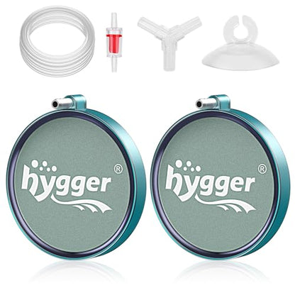 hygger Aquarium Air Stone 2 Inch 2 Pack, Fish Tank Bubbler Stone, Air Bubble Aerator Oxygen Diffuser, Air Pump Accessories for Aquariums, Fish Tanks, Hydroponics and Ponds - size: 2-Piece 2 Inch
