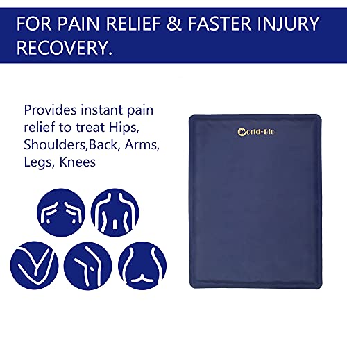 Large Gel Ice Pack 2 pack for Injuries Reusable, Flexible Hot Cold Therapy Pad for Hip, Back, Knee, Leg, Soothing Pain from Bruises & Sprains, Muscle Aches, Relief for Surgery, Back Pain 11.5" x 15.4" - size: 2cps 12*16"