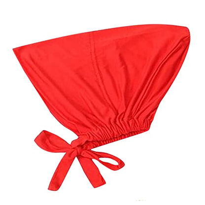 Chiffon Hijab with Undercap Fashion Solid Color Chiffon Head Wraps Under Scarf Caps Muslim Fashion Bandage - color: Red