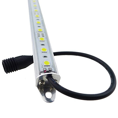 12" Blue 460nm LED Aquarium Fish Tank Light SMD5050 Waterproof IP67 | 18LEDs Aluminum LED Lighting 12V DC Grow Plant Light Bar Marine Reef Aquariums Lighs (No Adapter and Dimmer) - color: Blue