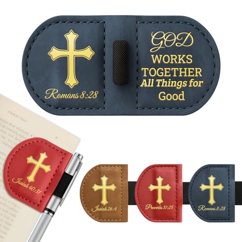 Personalized Magnetic Bookmarks,Bible Bookmark(Blue,Romans 8:28) - color: Blue, size: Romans 8:28