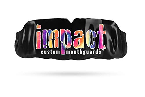 Impact Custom Professional All Sports Mouthguard -(Branded Series) - color: Tie Dye Logo Blk