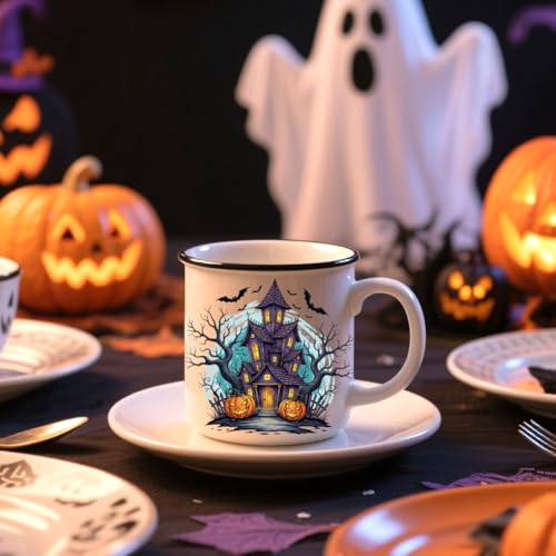 Peacoblue Halloween Elements Rub On Transfers for Craft, Transfer Sticker | 18 Sheets UV DTF Transfers, Waterproof Rub On Decals for Wood, Glass, Furniture, Tumblers & Home Decor Crafts - style: Halloween Elements