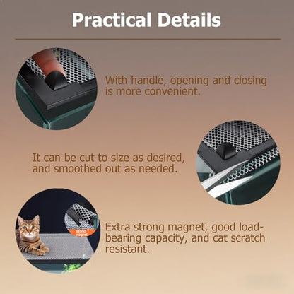 Aquarium Lid, Anti Jumping Fish Tank Lid, Magnetic Multi-Use Mesh Screen Netting Prevents Fish, Reptiles from Jumping Out(40x23CM/15.75x9.06in) - size: 40x23CM/15.75x9.06in