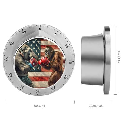Elephants and Gorillas Funny Boxing Timers 60 Minute Countdown Kitchen Cooking Timer for Home Study