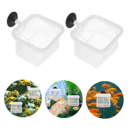 Happyyami 5pcs Fish Tank Breeding Net Cups Aquarium Nursery Separator Mesh for Small Fish Spawning Prevents Increases Survival Rate