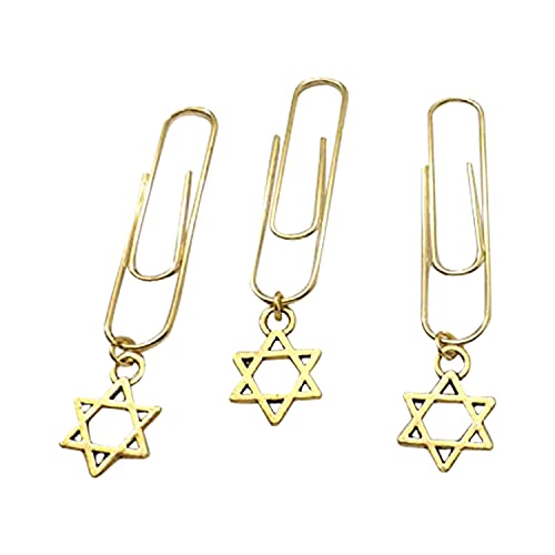 3 Bookmarks Page Finders Star Of David Jewish Star