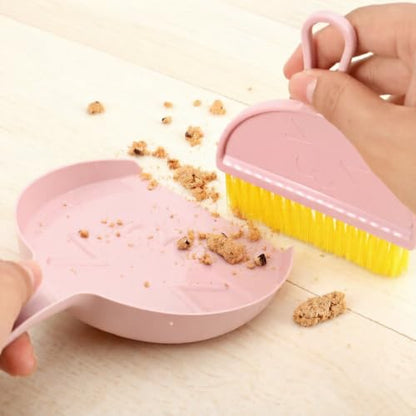 Small Broom and Dustpan Set,mini Broom and Dustpan Set,Kids Broom Set,for Home, Sofas, Kitchen countertops, Storage Shelves, bathrooms, and pet Areas Cleaning - color: Pink