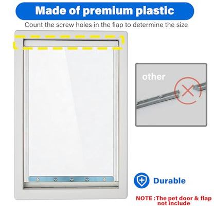 1pcs Plastic Replacement Bracket Compatible with Super Large Ideal Pet Products Designer Series Plastic Pet Door 15" x 20" Flap, Easy Installation with Screws - size: super large
