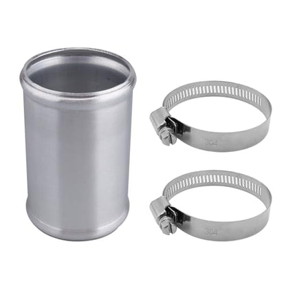 AC PERFORMANCE 2.75" (70mm) OD Aluminum Alloy Hose Joiner Silicone Pipe Connector Bead, 4" Length with 304 SS Clamps - size: 2.75" (70mm)