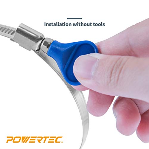POWERTEC 70247 1-1/2 Inch Stainless Steel Thumb Screw Clamps, Adjustable Key Hose Clamps for Pool Hose for Above Ground Pools and PVC Tubing, Pipe Clamp, Worm Gear Clamp, 15 pack - size: 1-1/2 Inch (Pack of 3), style: 5 PK