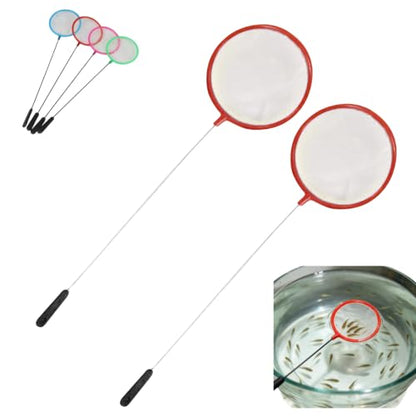 Aquarium Fish Net, 7.6 cm Fine Mesh, Small Tank Skimmer, with 23 cm Long Handle Aquarium Net Fine Mesh Small