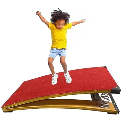 Gymnastics Springboard, Big Kids Junior with Springs - Anti-Skid Vaulting Equipment for Home Gym, School Training - size: 6 Springs 120x60x26cm