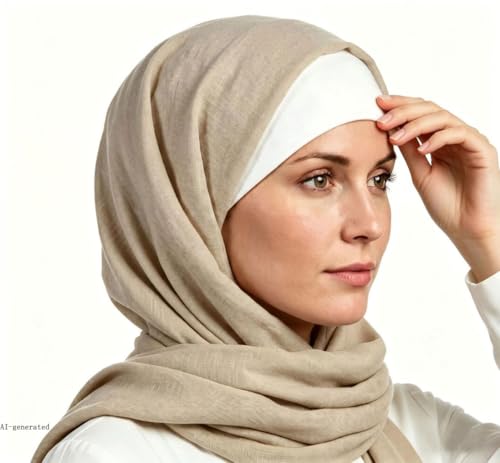 ® Soft Satin Turban Hat Inner Hijab Caps Underscarf Bonnet Hat Headwear for Cancer&Sleep - color: 2white+2black