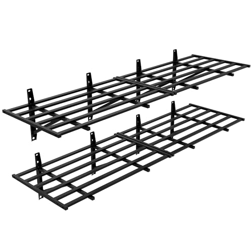 FLEXIMOUNTS 2x6ft Heavy Duty Garage Storage Shelving, 1600lbs Total Weight Capacity, 2 Pack Wall Organization System, 24 x75inch Rack Floating Shelves, Pro Series - size: 2pack 2x6ft-No Hooks-1600lbs