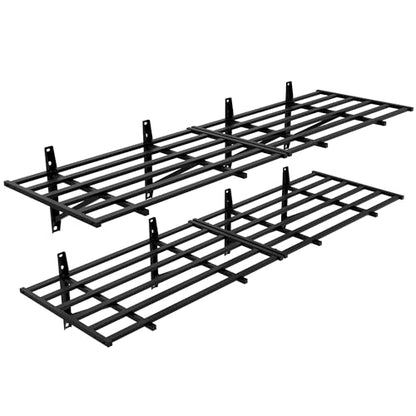 FLEXIMOUNTS 2x6ft Heavy Duty Garage Storage Shelving, 1600lbs Total Weight Capacity, 2 Pack Wall Organization System, 24 x75inch Rack Floating Shelves, Pro Series - size: 2pack 2x6ft-No Hooks-1600lbs