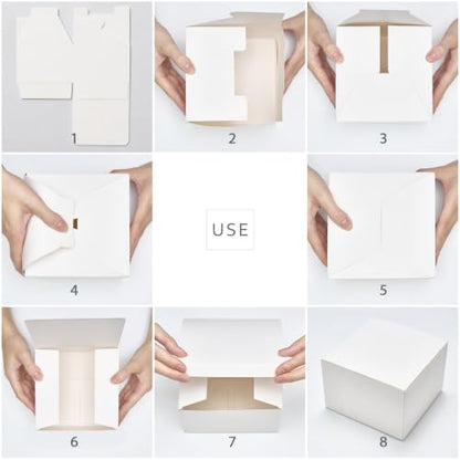 MESHA 6x6x4 White Gift Box 50 PC Gift Boxes with Lids for Presents - color: White 6x6x4, size: 1 Count (Pack of 50)