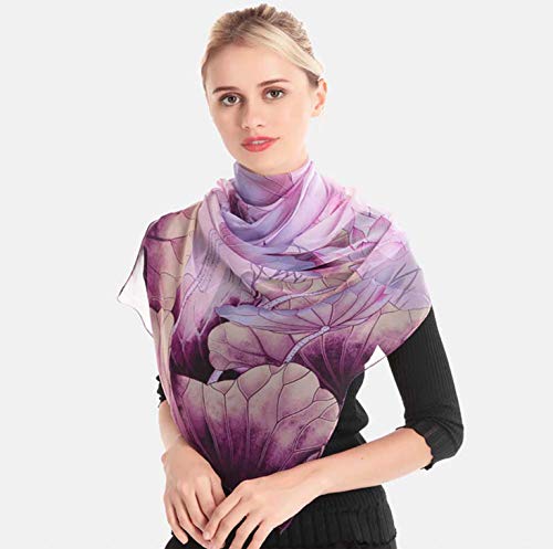 Acotavie Scarfs for Women Lightweight Fashion Scarves Print Floral Pattern Scarf Shawl Wraps - color: W02