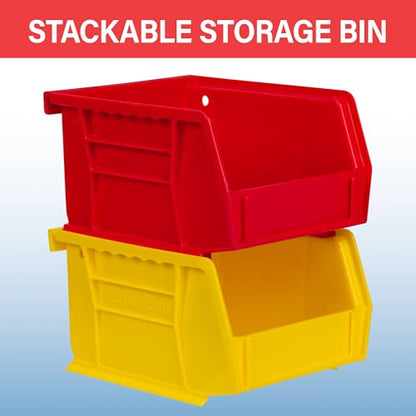 Akro-Mils 30210 AkroBins Plastic Storage Bins, 5"x4"x3", Clear, 24-Pack | Space-Saving Stackable Bins for Garage, Pantry, Craft Organization - color: Clear