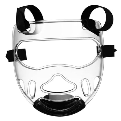 Angoily Taekwondo Mask, Clear Kickboxing Sparring Headgear, Breathable Martial Arts Face Protection - color: 10pcs