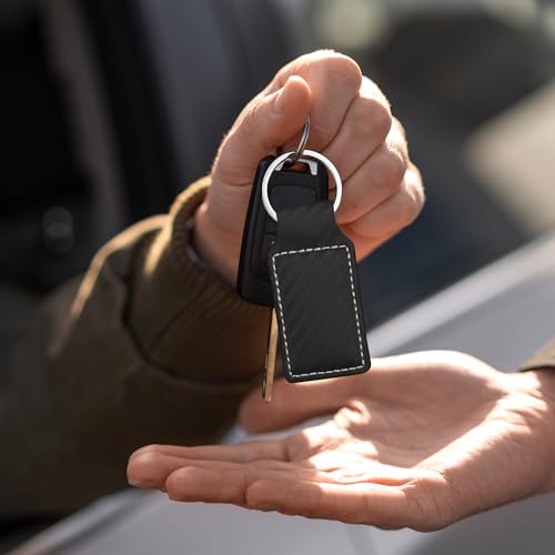 LaserGram Rectangle Keychain, Allah 2, Personalized Engraving Included (Carbon Fiber Black with Silver) - color: Carbon Fiber Black With Silver