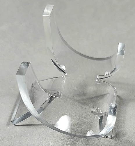 HQRP-Crystal 1 3/4" Acrylic Display Stand Pedestal for Crystal Heart / Slice / Slab and other Stones - size: 1 3/4"