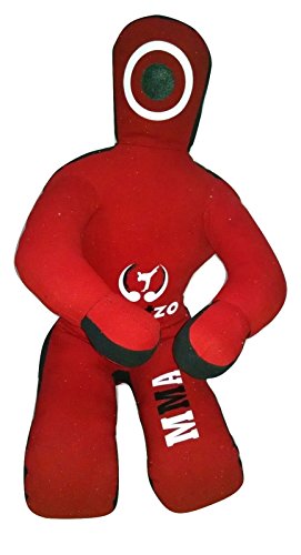 Bestzo MMA Jiu Jitsu Judo Punching Bag Grappling Dummy Red Canvas Sitting Position -Unfilled - size: 70 inches (6 ft)