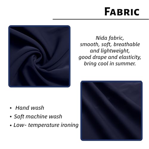 Women Abaya Dress with Belt Muslim Bell Sleeve Robe Islamic Prayer Jilbab | with Belt, A-line Skirt, Bell Sleeve - color: Dark Blue, size: Large