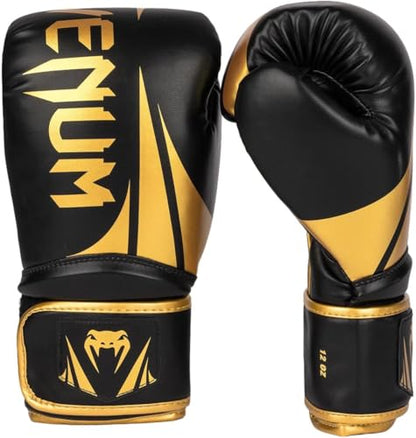 Venum Challenger Boxing Gloves - color: Black/Gold, size: 8-Ounce, style: Challenger 2.5