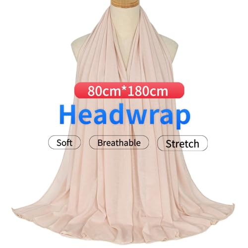 Harewom Head Wraps for Black Women, 71" Long Soft African Turban Hair Scarf - color: 1 Pcs- Beige