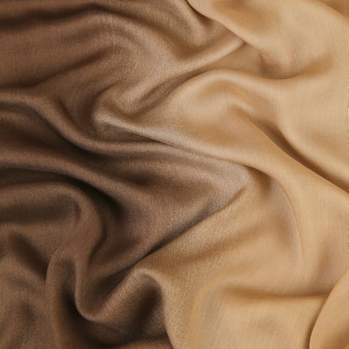 Modal Feel Hijab Scarf for Women, Lightweight Ombre Dual Color - color: 7#khaki