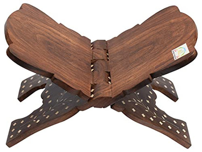 Wooden Hand Carved Holy Book Stand, for Quran, Bible, Gita, Regular