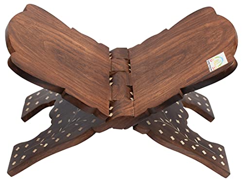 Wooden Hand Carved Holy Book Stand, for Quran, Bible, Gita, Regular
