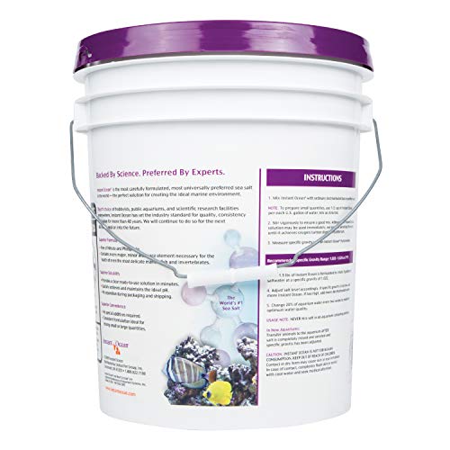 Instant Ocean Sea Salt for Marine Fish Tank Aquariums, Nitrate & Phosphate-Free - size: 160 Gallon