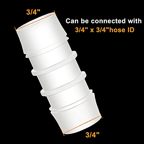 Feelers 3/4" x 3/4" Plastic Hose Barb Fitting 15 Pack, Equal Barbed Splicer Connector, Straight Union Adapter for Aquarium, Air Line, Fuel Line, Liquid Transfer - size: 3/4 inch, style: 15pcs-Straight