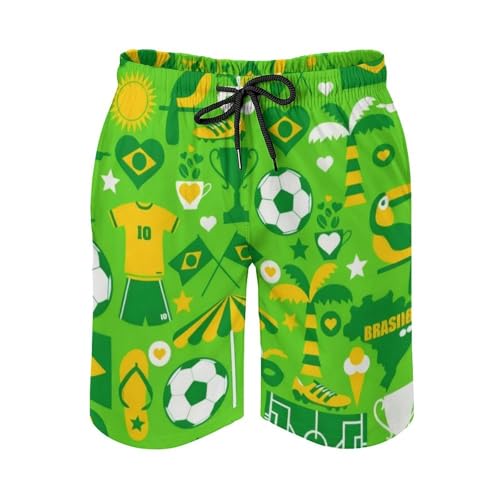 Mens Trunks Breathable Quick Dry Mesh Lining Holiday Party Beach Board Shorts - color: Style-19, size: Medium