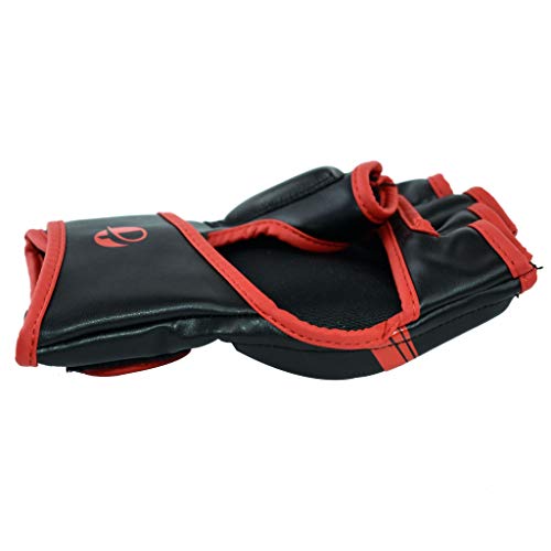 PFG Elite MMA Gloves - High Grade Artificial Leather - MMA Boxing Muay Thai Training & Fight - color: Red, size: CH/XS