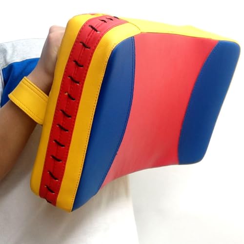 BESPORTBLE Arc-Shaped Kickboxing Paddle Large Three-Color Martial Arts Kick Pad Boxing Body Pad Taekwondo Training Target for Lateral Strikes and Kicks