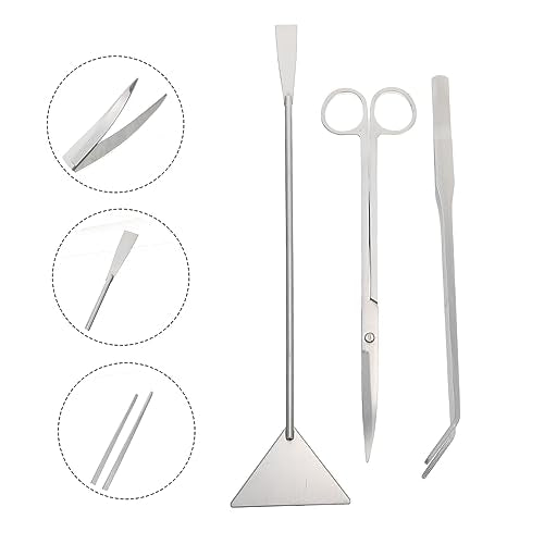 Toddmomy 1set Aquarium Scissors Ergonomic Portable Tools for Precise Plant Trimming and Maintenance Includes Long Tweezer and Shovel for Aquatic Plant Care - size: 31.50X7.00X1.00CM