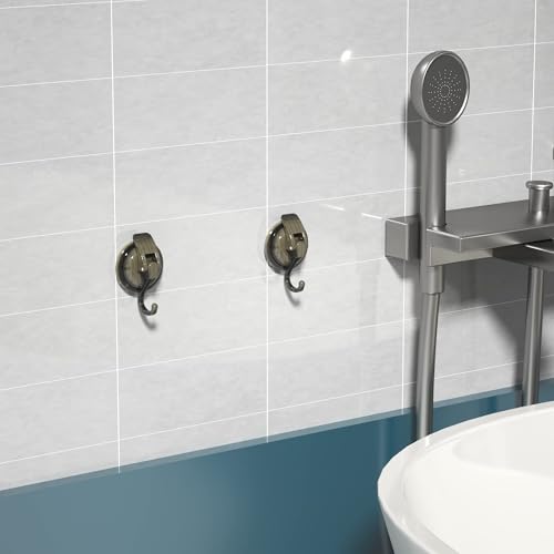 Heavy Duty Vacuum Suction Cup Hooks, Green Bronze Plated Polished Super Suction for Kitchen Bathroom, 2 Pack - color: Green Bronze