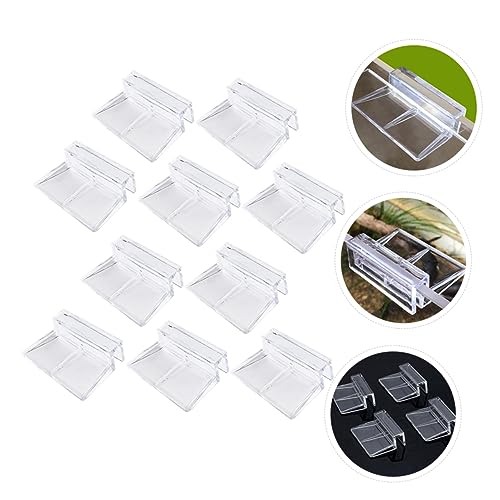 VANZACK Stable Performance Acrylic Material Aquarium Bracket 10pcs Clips for Lid Easy to Clean and - size: 5.5X5X1.8CM